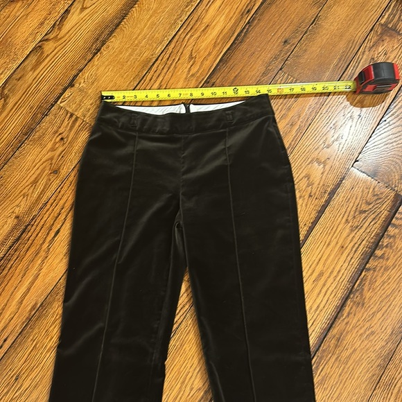 STRENESSE GABRIELE STREHLE FLAT FRONT BLACK VELVET PANTS WITH BACK ZIPPER SIZE 6 - Picture 9 of 10